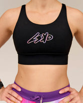 Accelerate Graphic Sports Bra - Black-Radiate | Official Brand