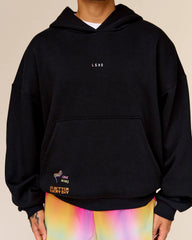 Pride Sticker Boxy Hoodie - Black