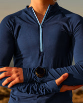 GG AeroFLX+ Long Sleeve Half Zip Future Navy-Baltic Sea
