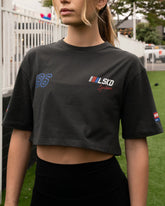 Redline FLX Cotton Cropped Tee - Pirate Black-White