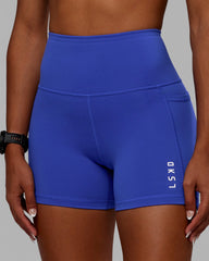 Flux Ultra High-Rise 4" Short with Pockets - Power Cobalt