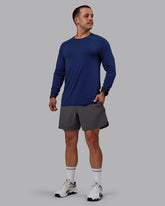 AeroFLX+ Seamless Long Sleeve Tee - Midnight Blue/Midnight Blue