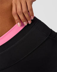 Liberate High-Rise Full Length Legging with Pockets - Black-Candy Pink