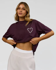 Midnight Plum-White