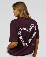 Midnight Plum-White