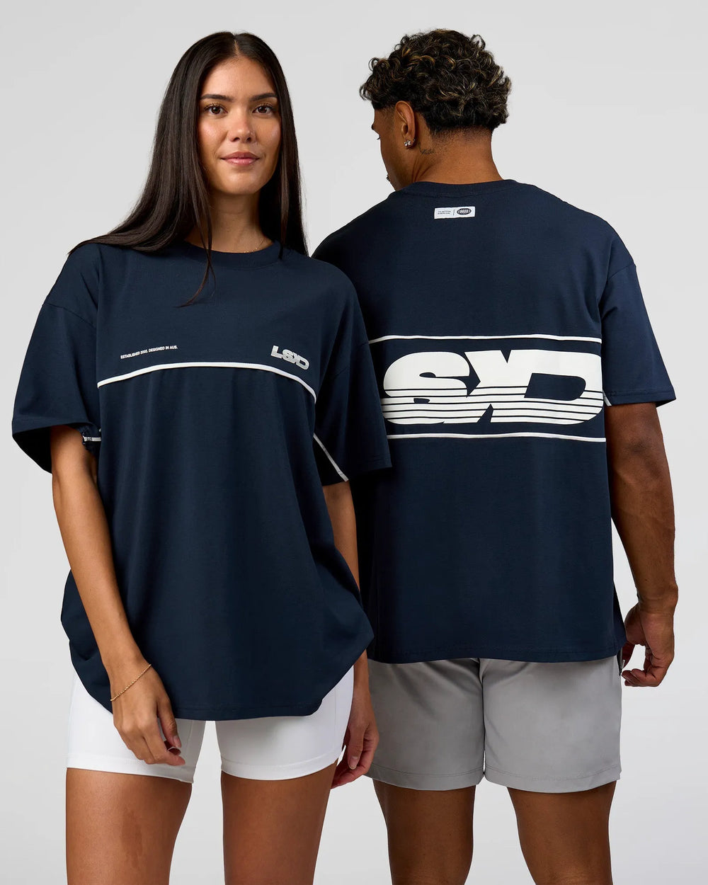 Midnight Navy-White