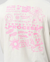 Off White-Pink Rose