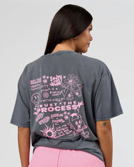 Dark Storm Washed-Pink Rose