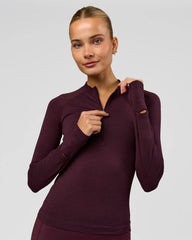 AeroFLX+ Long Sleeve Half Zip - Cherry Lacquer