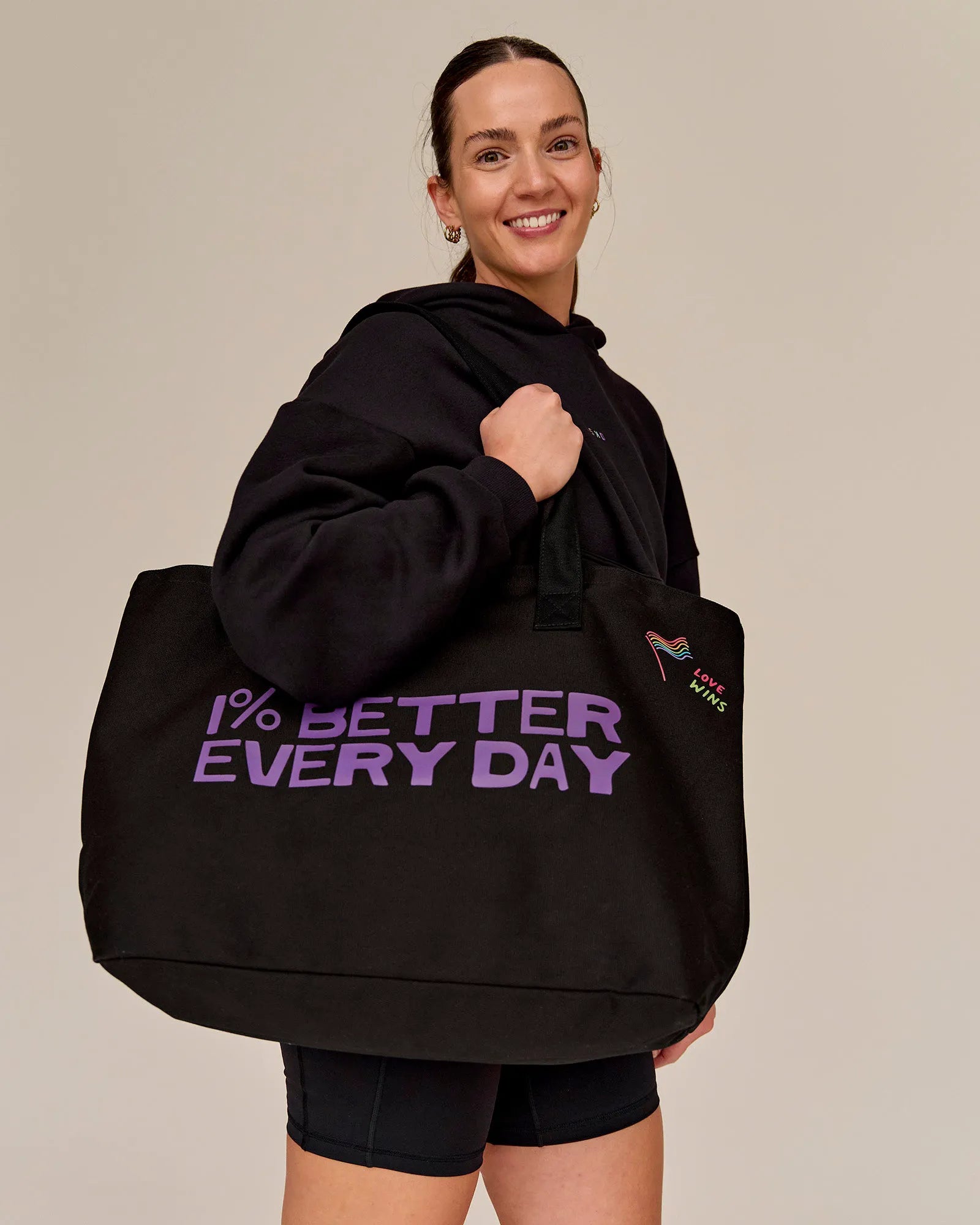 Hold It All Canvas Tote - Black-Multi
