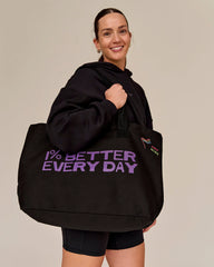 Hold It All Canvas Tote - Black-Multi