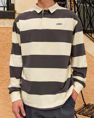 Clubhouse Unisex Rugby Polo – Off White-Grey