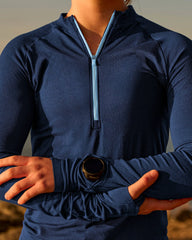 GG AeroFLX+ Long Sleeve Half Zip Future Navy-Baltic Sea