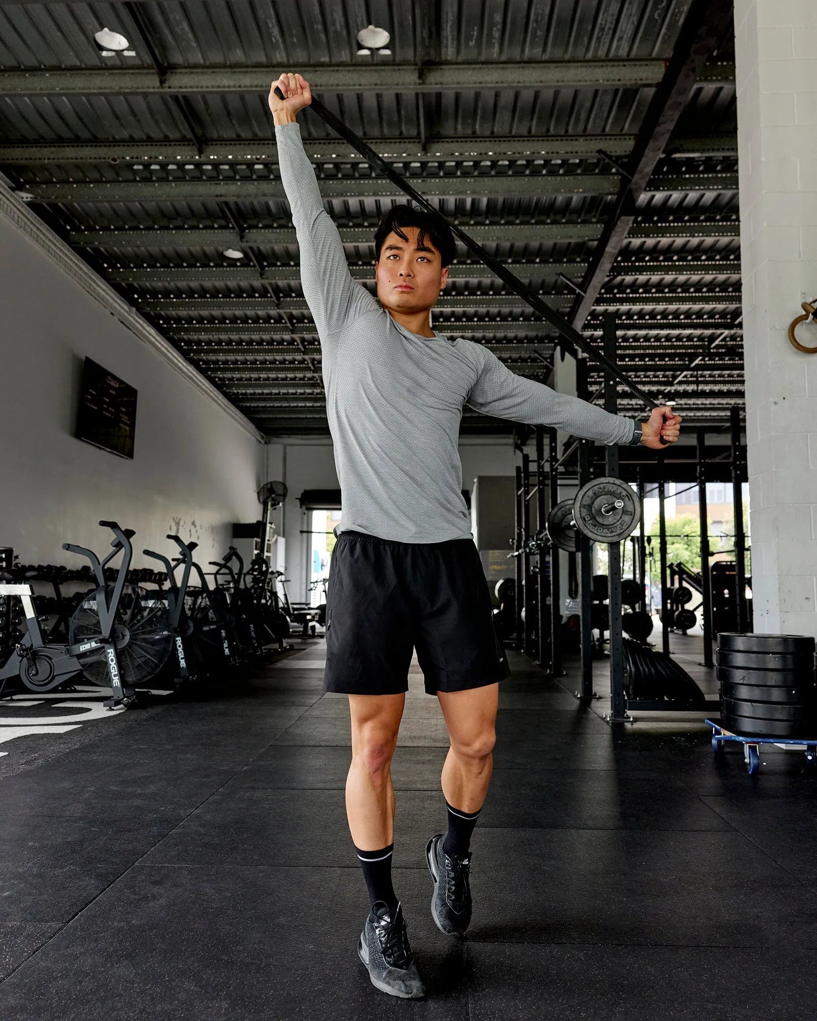 AeroFLX+ Seamless Long Sleeve Tee - Lt Grey Marl | Brand