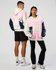 Grey Marl-Marshmallow-Navy