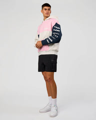 Grey Marl-Marshmallow-Navy