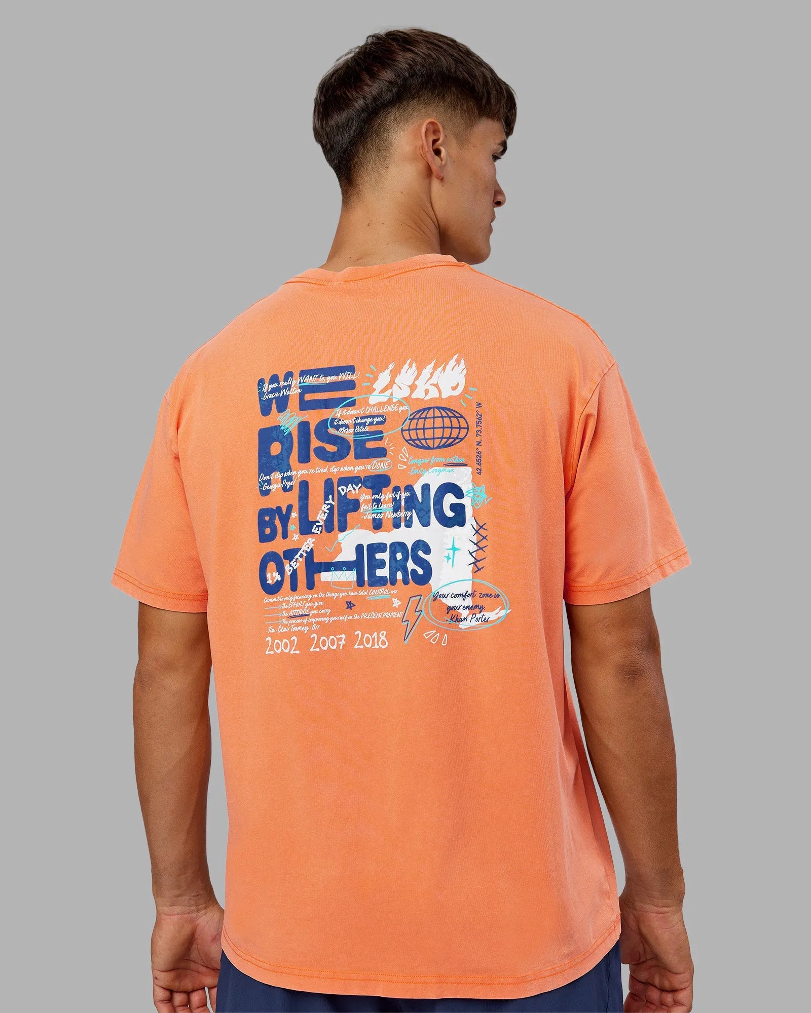 Vibrant Orange Washed-White