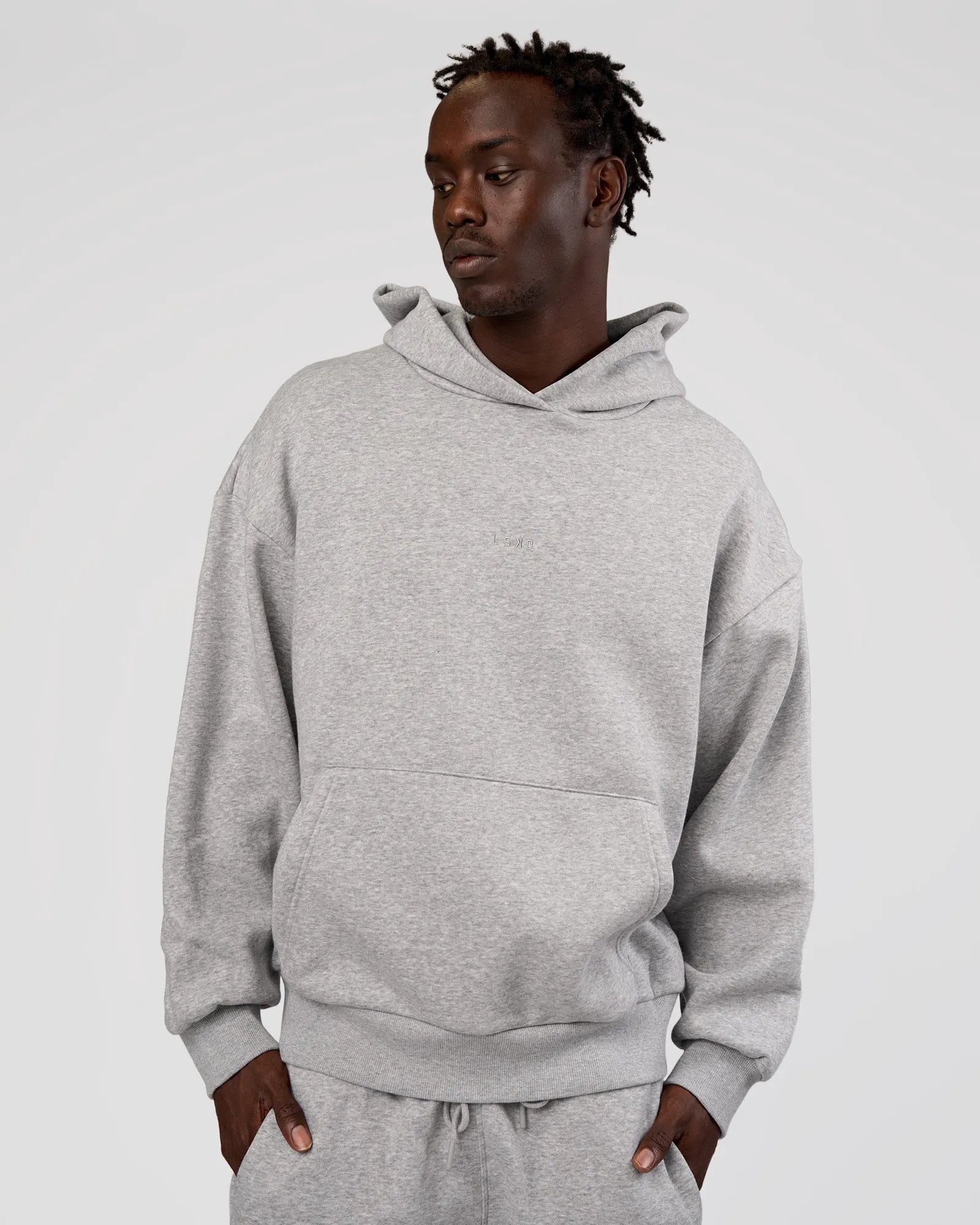 MVP Oversized Hoodie - Lt Grey Marl | Official Brand