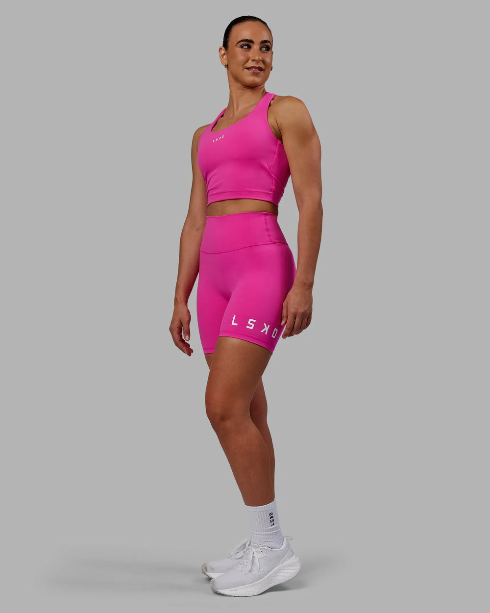 Fuchsia Pink-White
