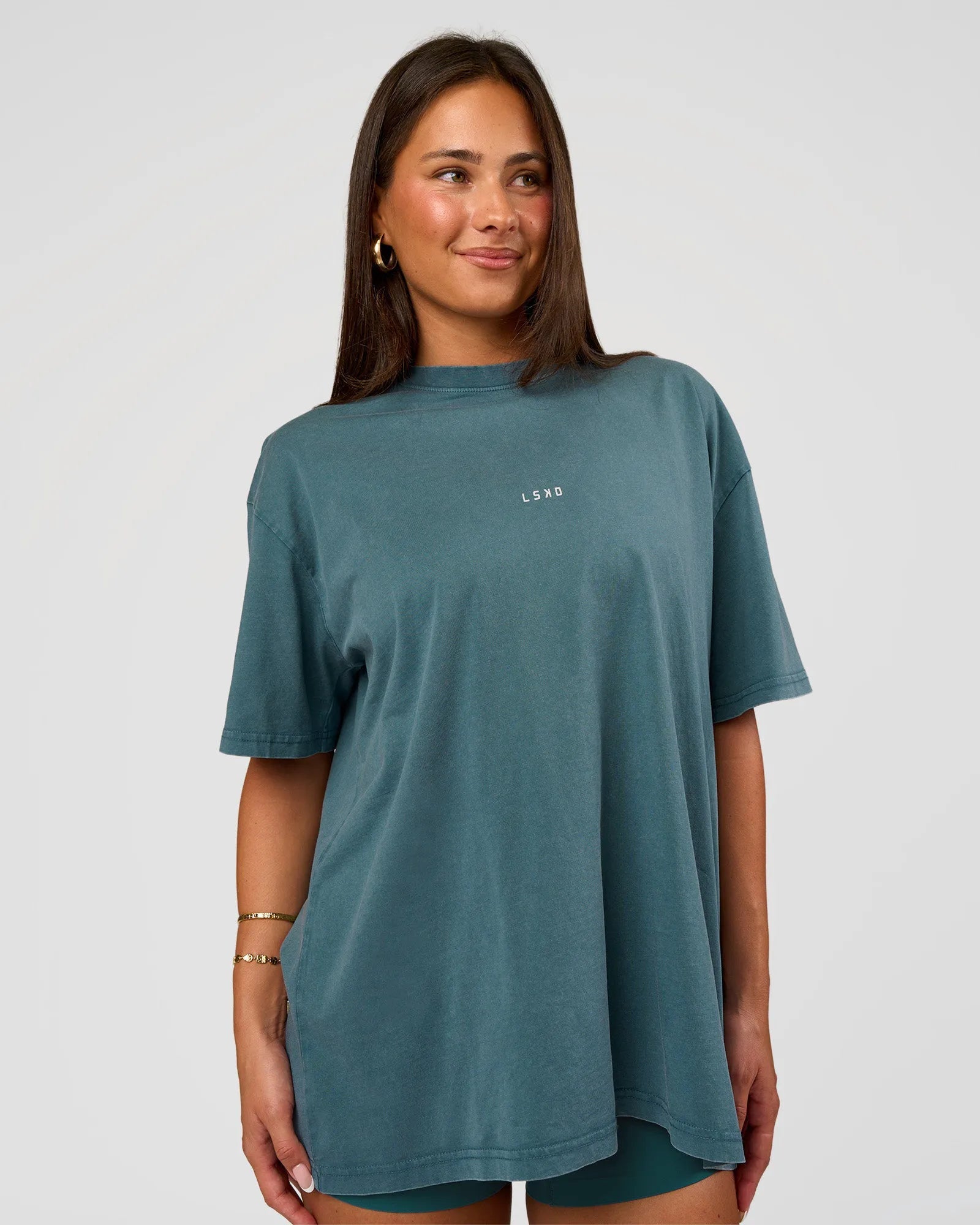 Transformative Teal Washed-White