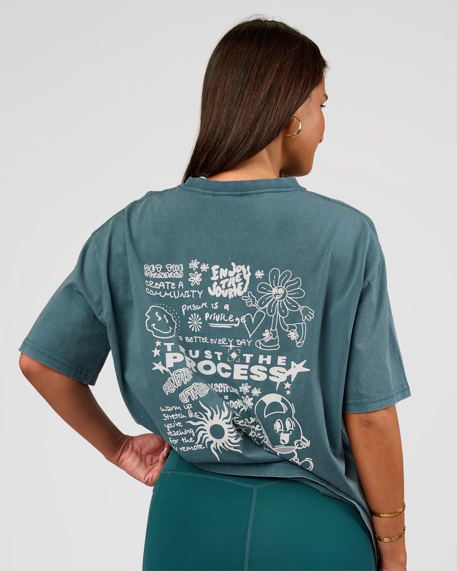 Transformative Teal Washed-White