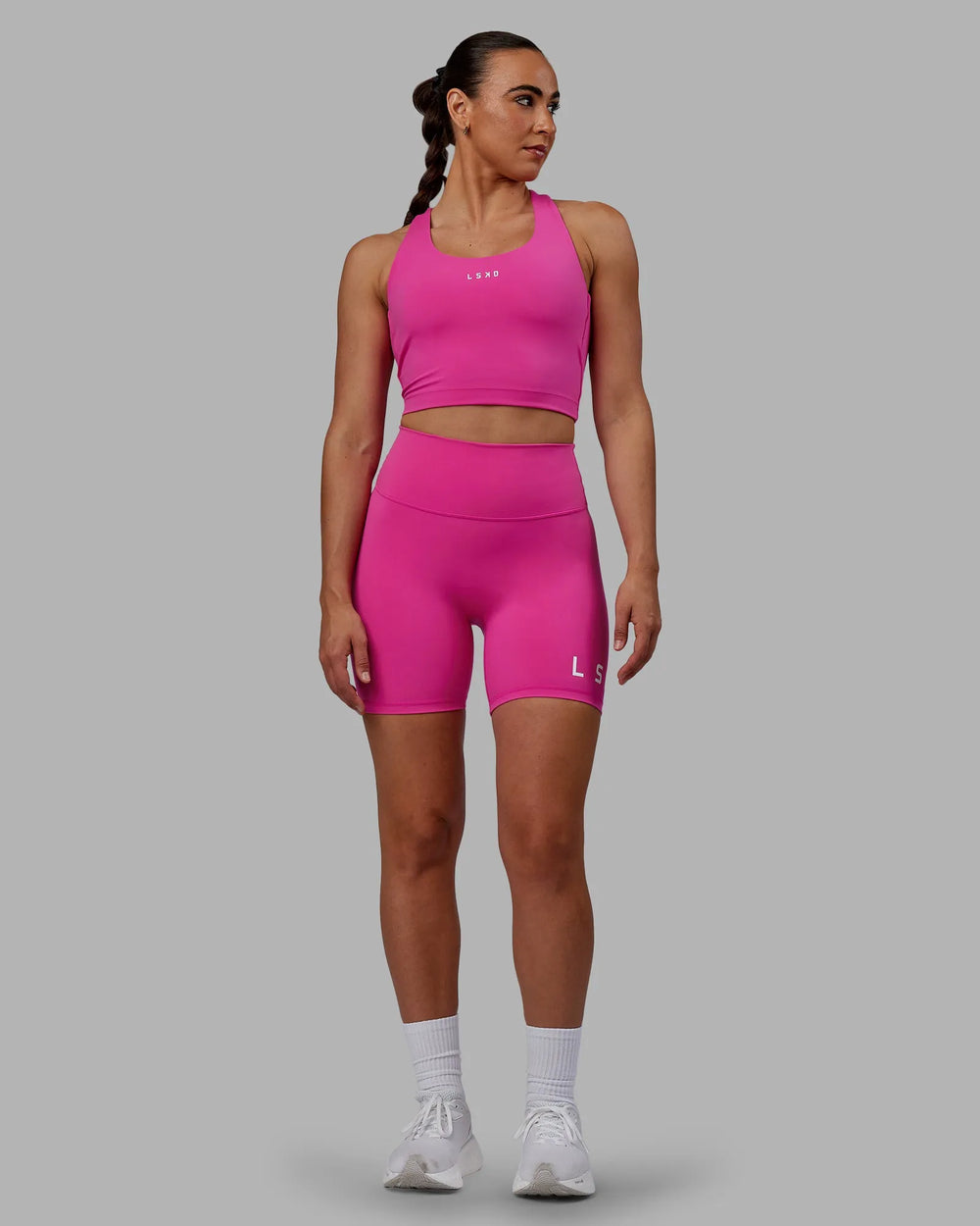 Fuchsia Pink-White