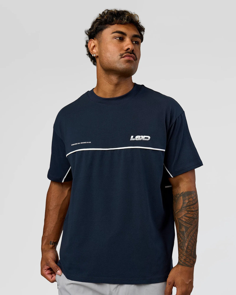 Midnight Navy-White
