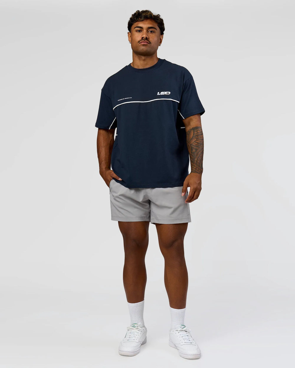 Midnight Navy-White