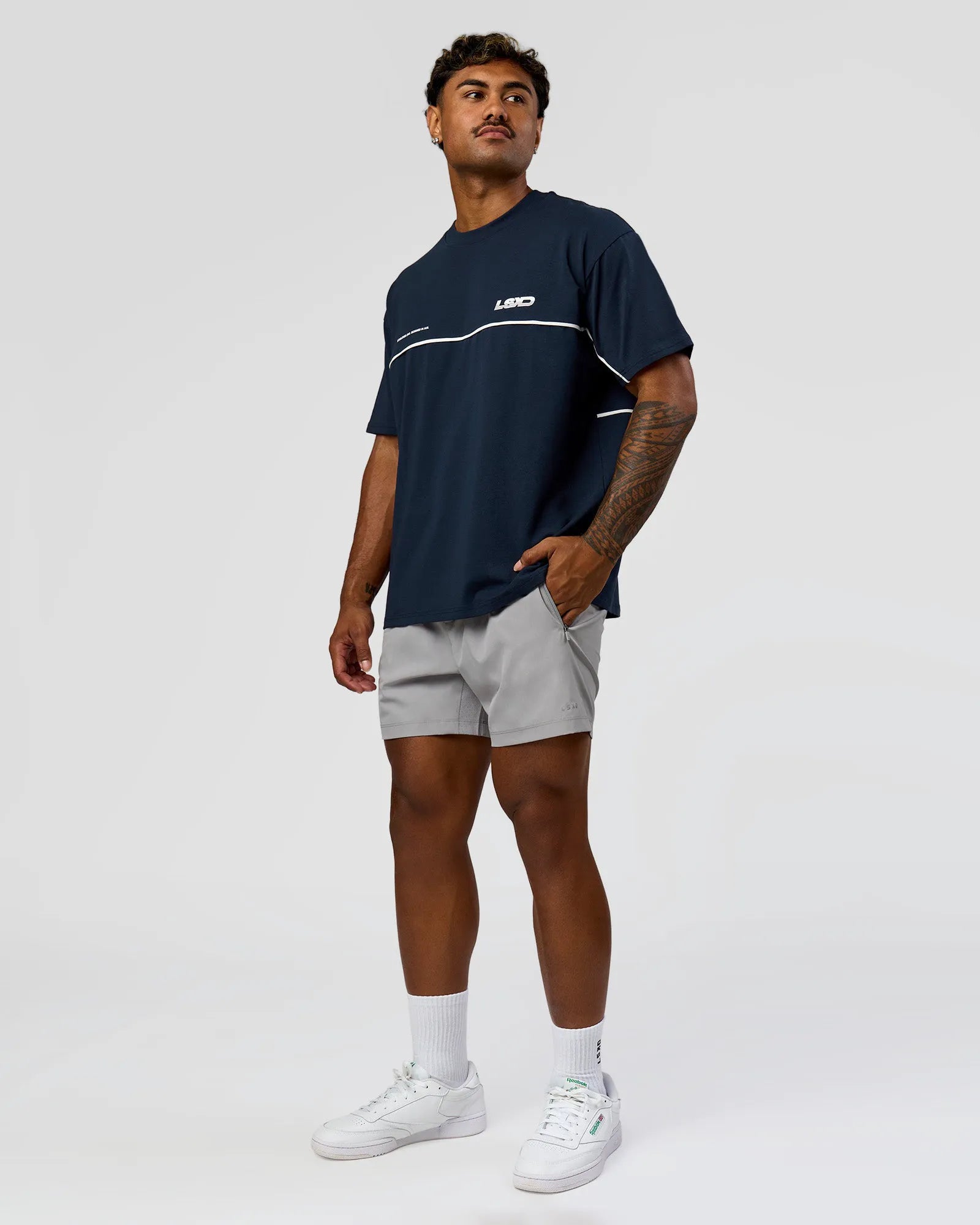 Midnight Navy-White