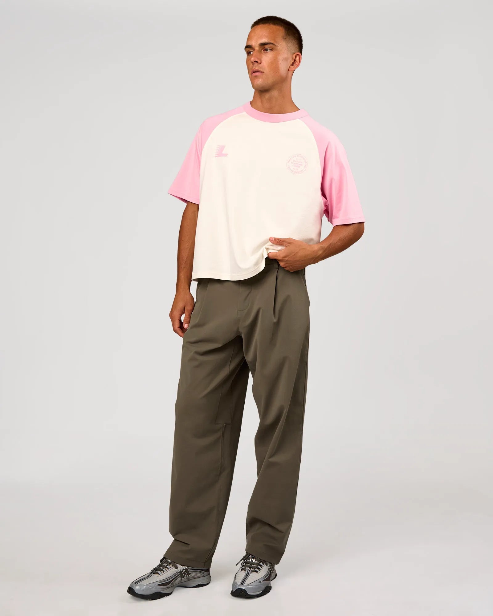 Off White-Pink Rose