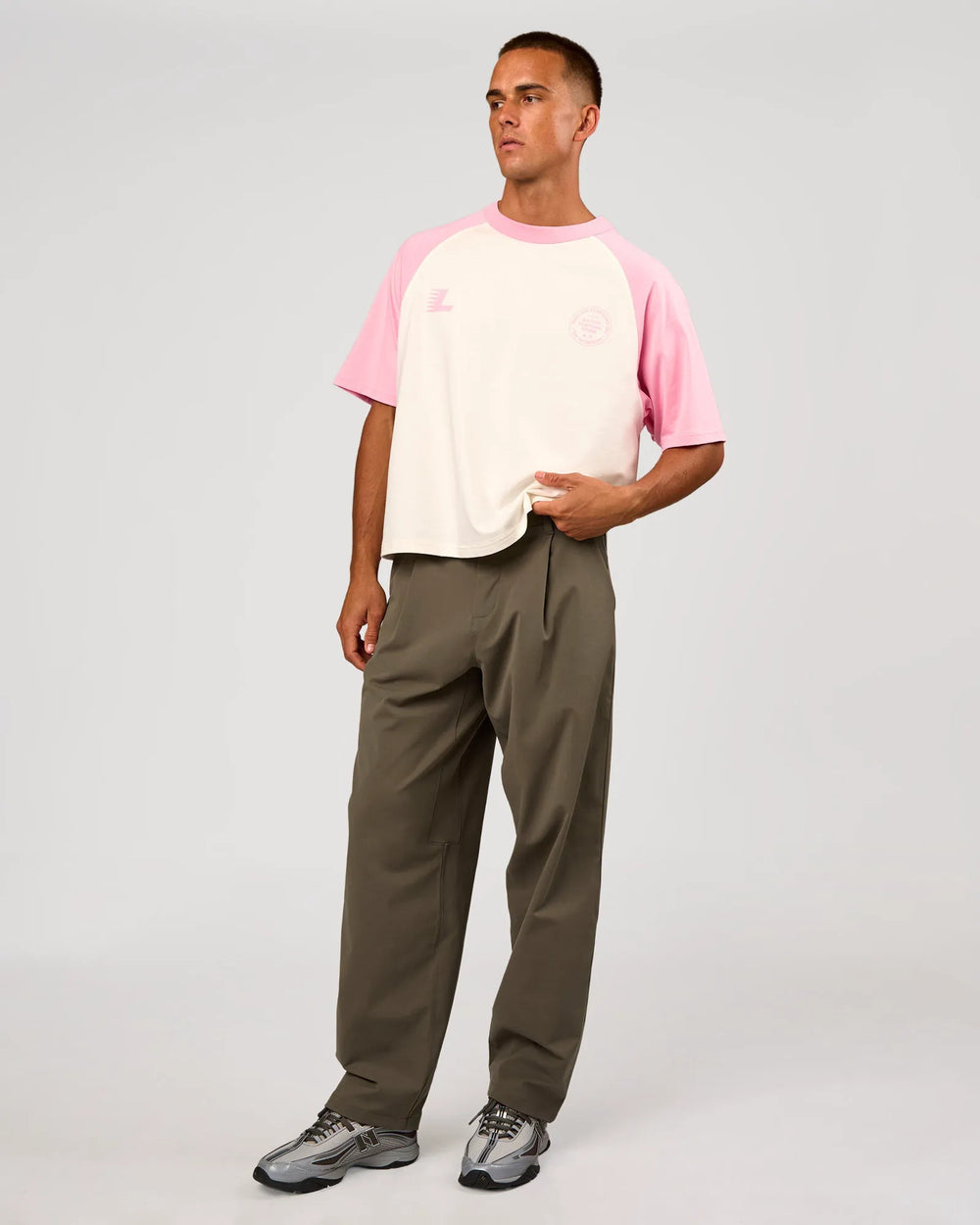 Off White-Pink Rose
