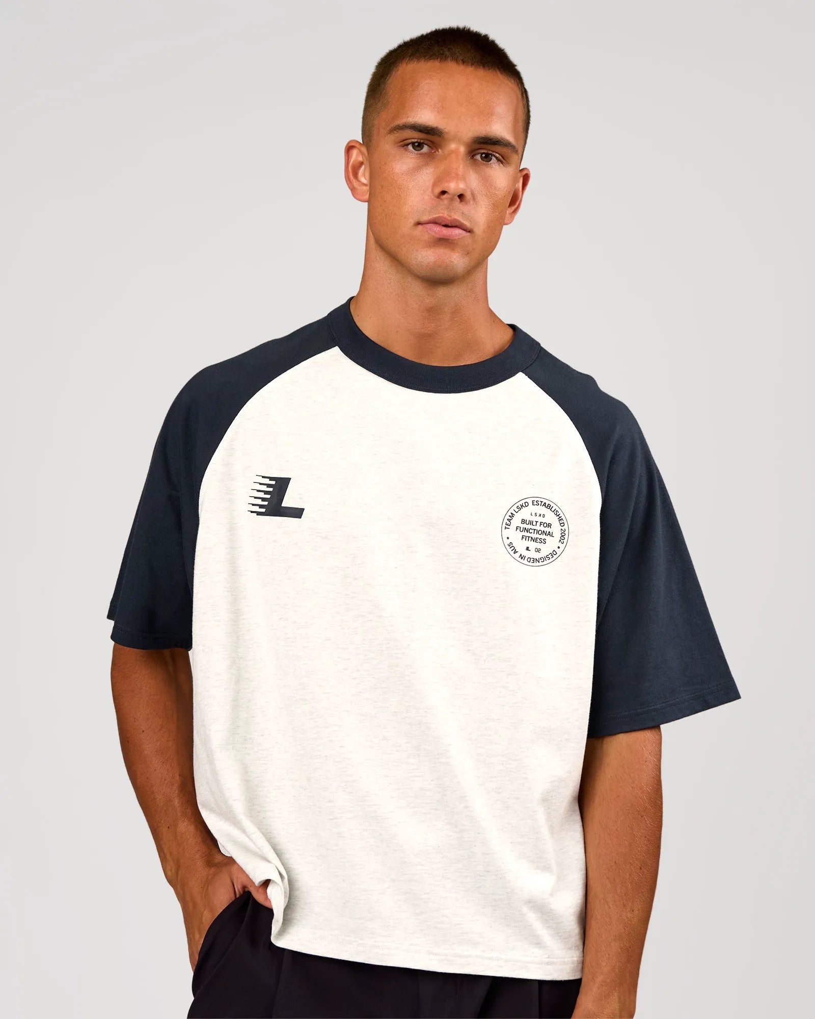 Silver Marl-Midnight Navy