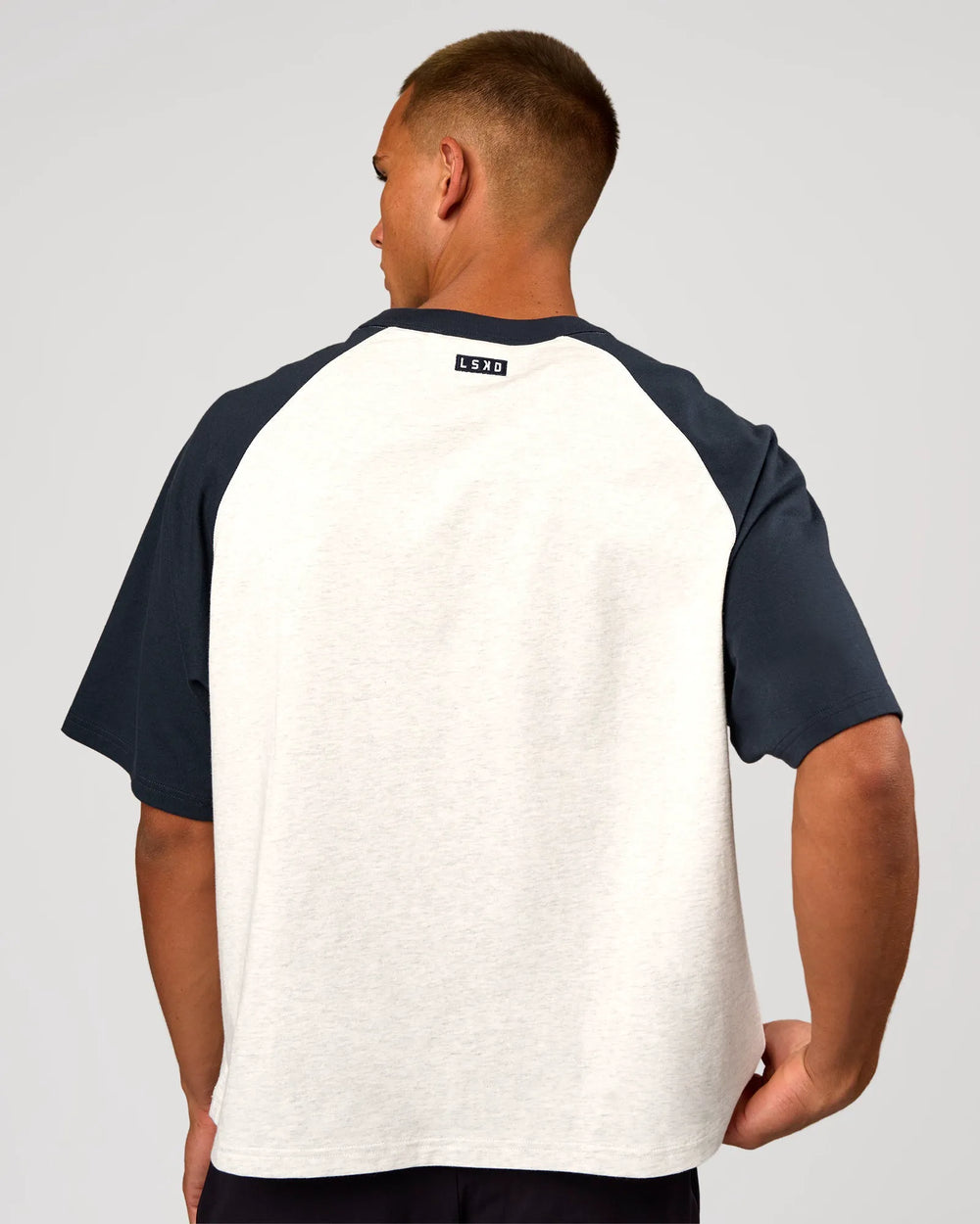 Silver Marl-Midnight Navy