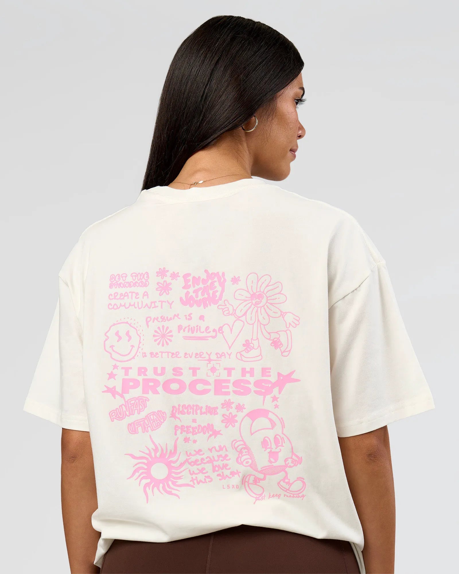 Off White-Pink Rose