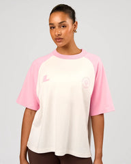 Off White-Pink Rose