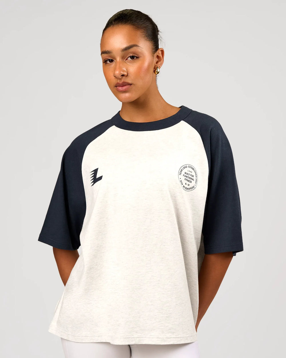 Silver Marl-Midnight Navy